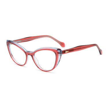 Women Vista Eyeglasses: Alexia - Red - SpaceSMART Eye Clinic (Diagonal View)